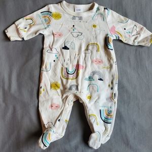 Rainbow Baby Footie Sleeper 0-3 Months